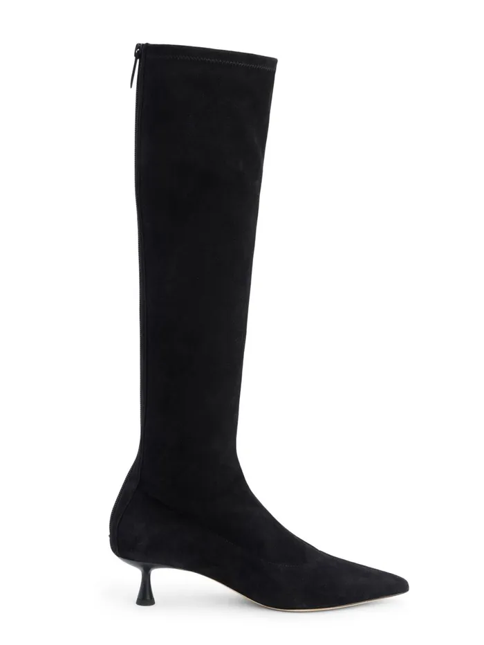 Emilie Suede KittenHeel Boot Black Suede Women L039Agence Boots and Booties
