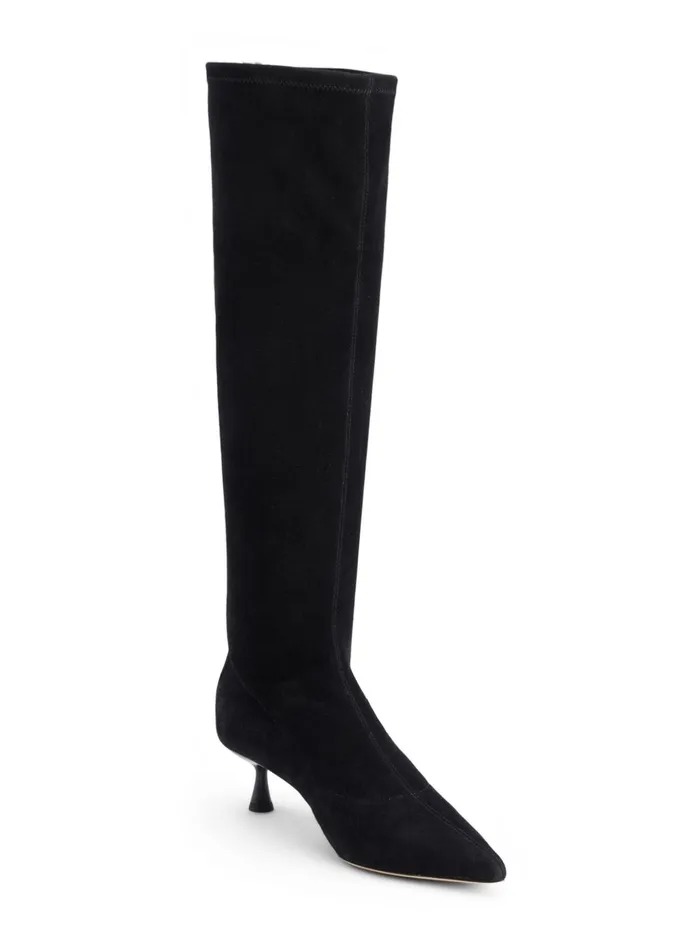 Emilie Suede KittenHeel Boot Black Suede Women L039Agence Boots and Booties Emilie Suede KittenHeel Boot Black Suede Women L039Agence Boots and Booties