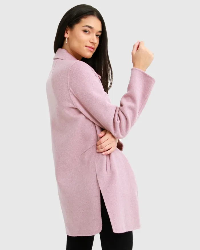 ExBoyfriend Wool Blend Oversized Jacket 8211 Lilac Coats and Jackets Belle and Bloom Women