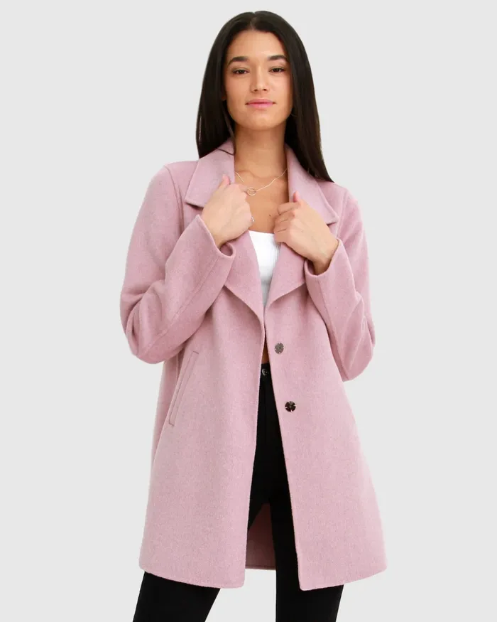 ExBoyfriend Wool Blend Oversized Jacket 8211 Lilac Coats and Jackets Belle and Bloom Women