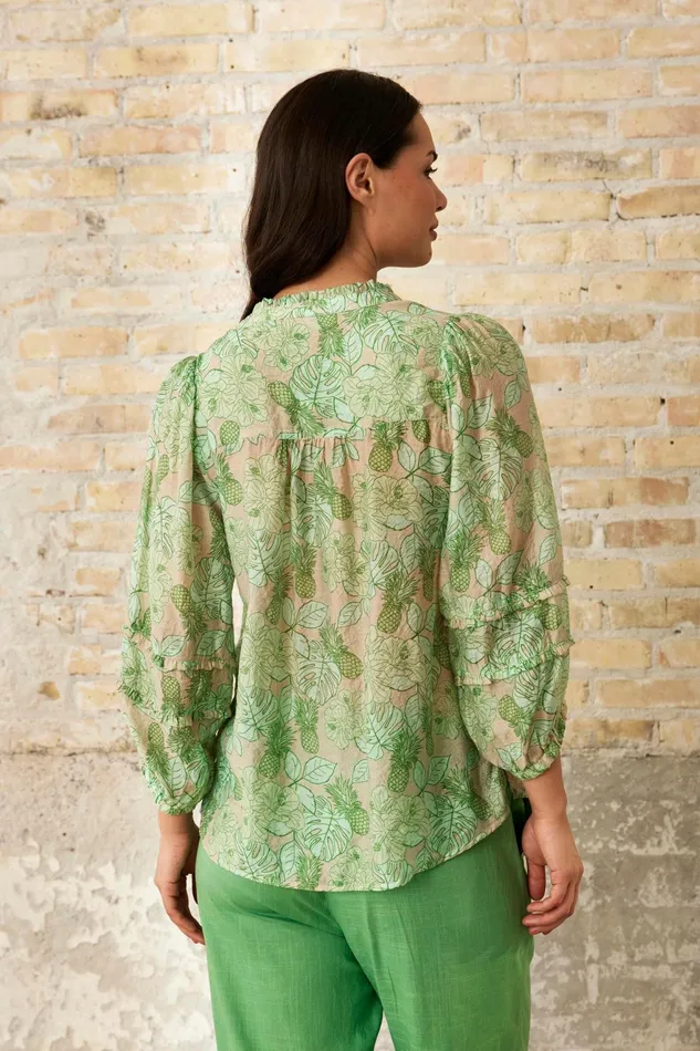 EXOTIC SHIRT 16197 615 Green 615 Women IN FRONT BLOUSES SHIRTS