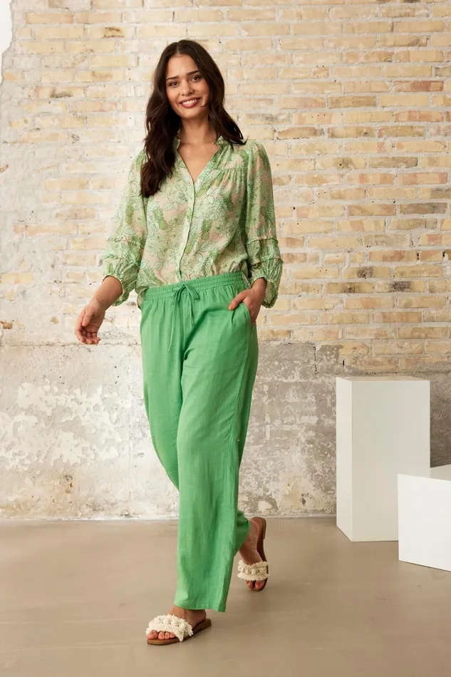 EXOTIC SHIRT 16197 615 Green 615 Women IN FRONT BLOUSES SHIRTS