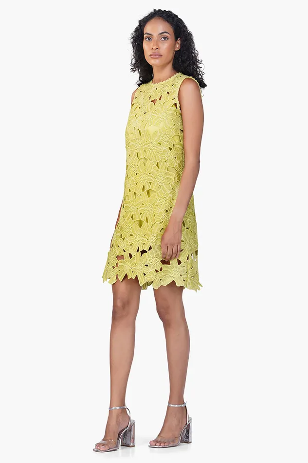 Fall For Neon Floral Lace Short Dress Fall For Neon Floral Lace Short Dress