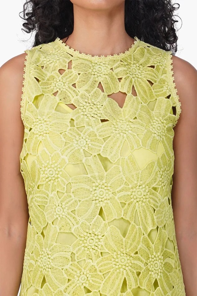 Fall For Neon Floral Lace Short Dress Fall For Neon Floral Lace Short Dress