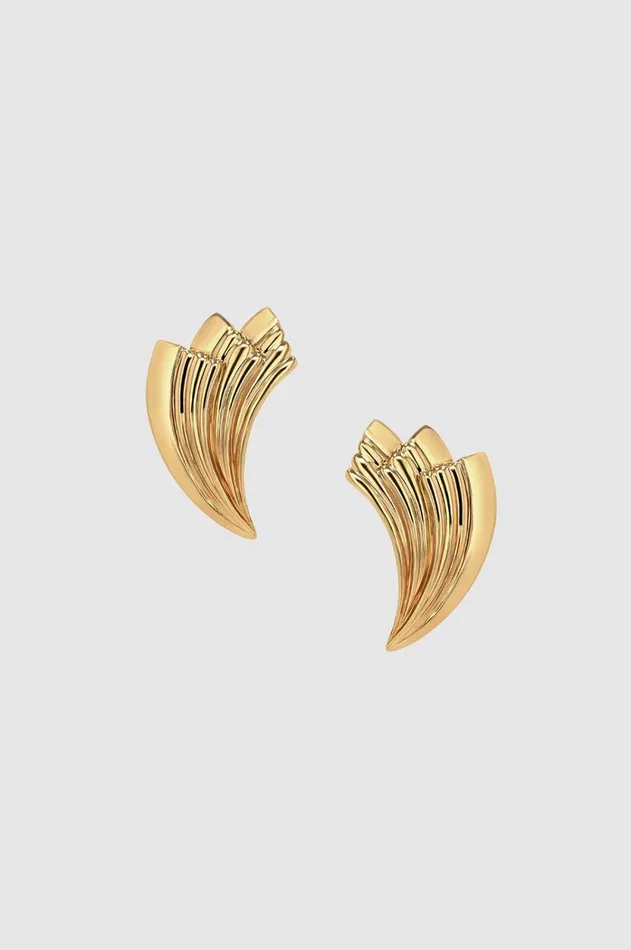 Fashion Jewelry Women ANINE BING Fan Earrings 8211 Gold
