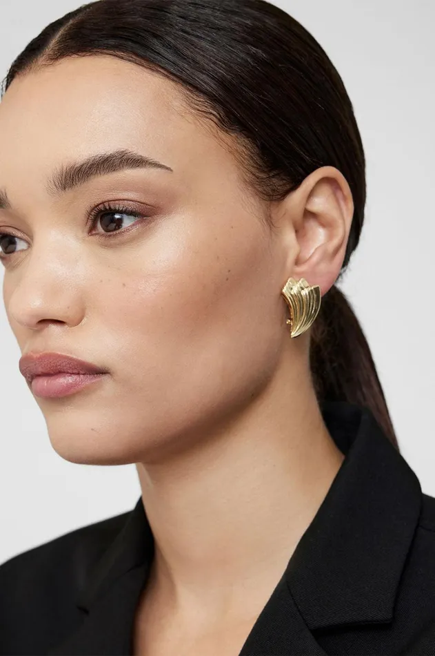 Fashion Jewelry Women ANINE BING Fan Earrings 8211 Gold