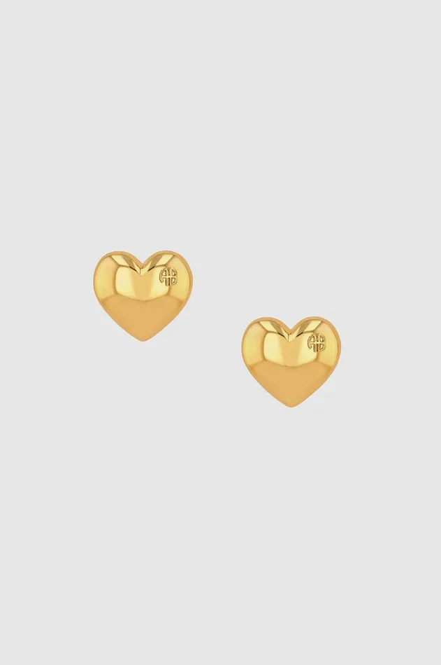 Fashion Jewelry Women ANINE BING Heart Earrings 8211 Gold