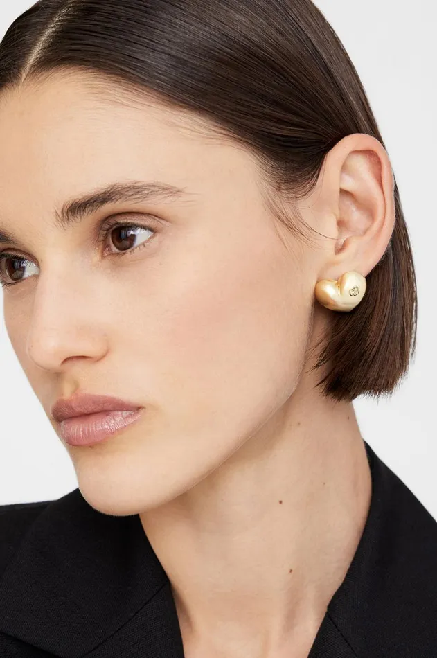 Fashion Jewelry Women ANINE BING Heart Earrings 8211 Gold