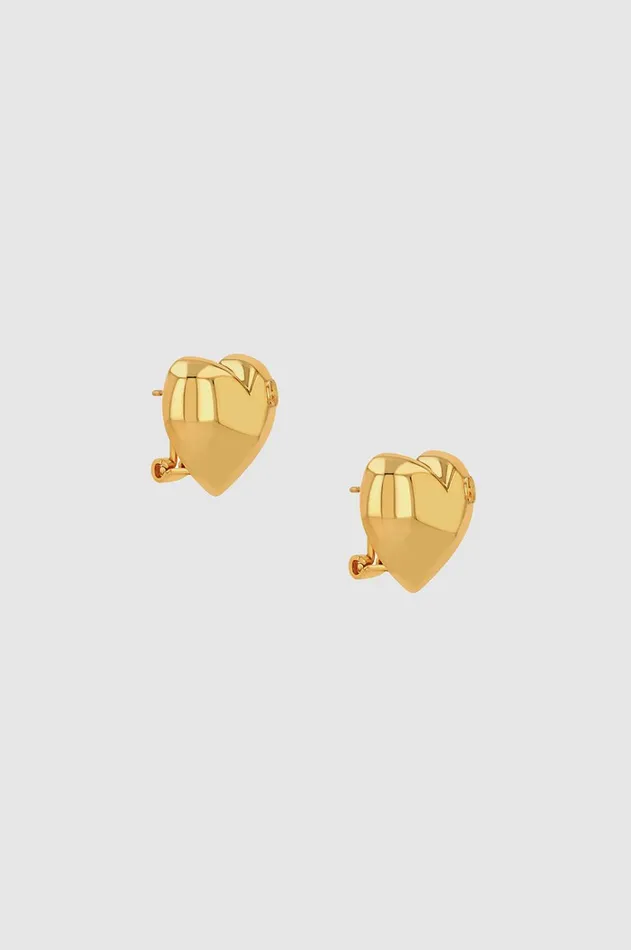 Fashion Jewelry Women ANINE BING Heart Earrings 8211 Gold
