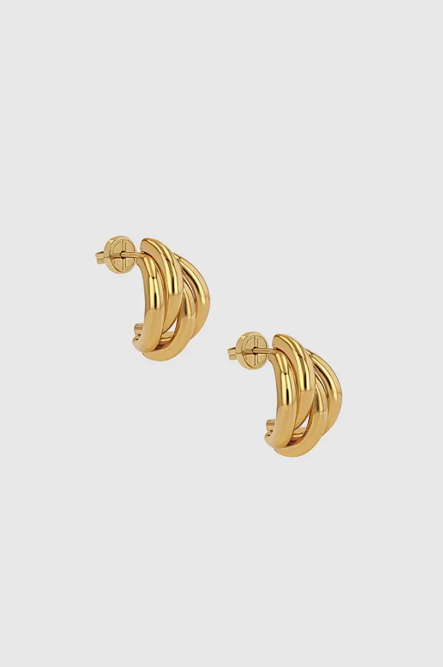 Fashion Jewelry Women ANINE BING Knot Earrings In Gold ANINE BING