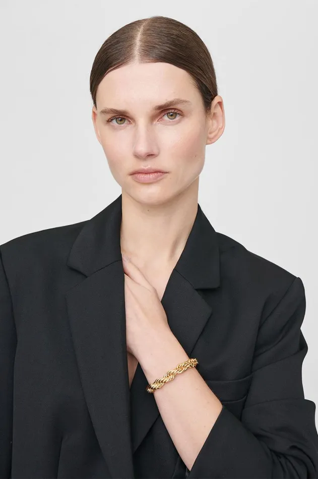 Fashion Jewelry Women ANINE BING Twist Rope Bracelet 8211 Gold