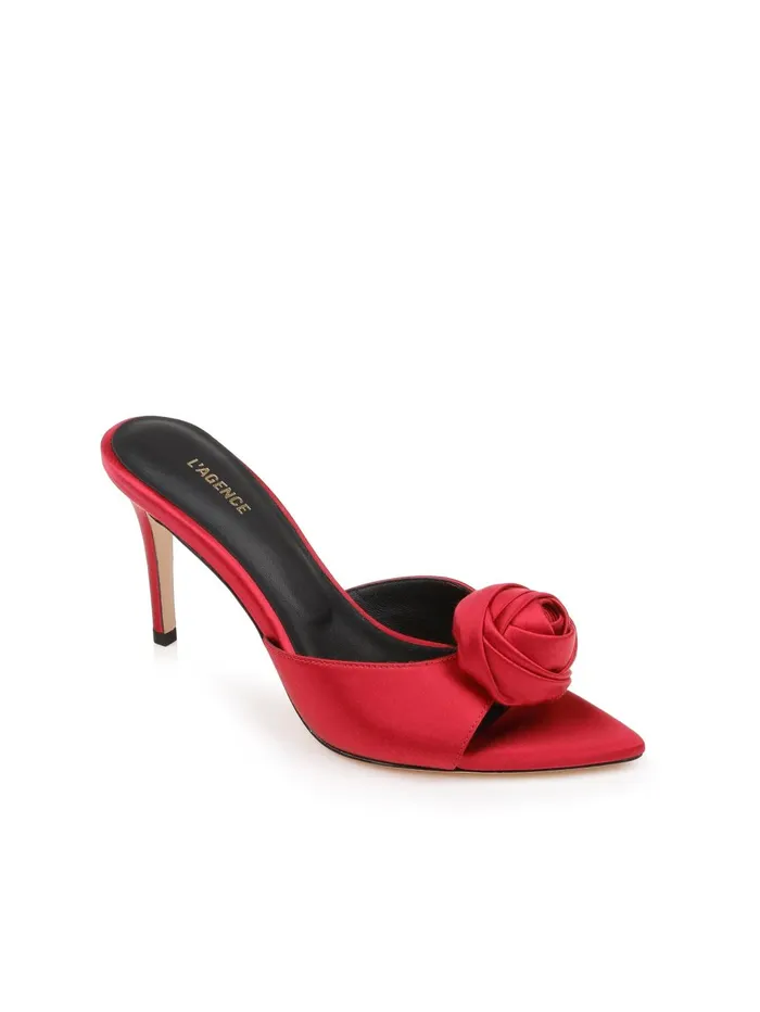 Felice Satin Sandal Red Satin Women L039Agence Sandals and Wedges Felice Satin Sandal Red Satin Women L039Agence Sandals and Wedges
