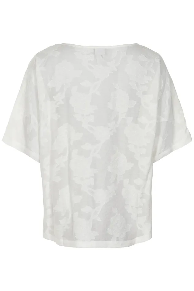 FINE BLOUSE 15086 020 Off White 020 Women IN FRONT TOPS TSHIRTS