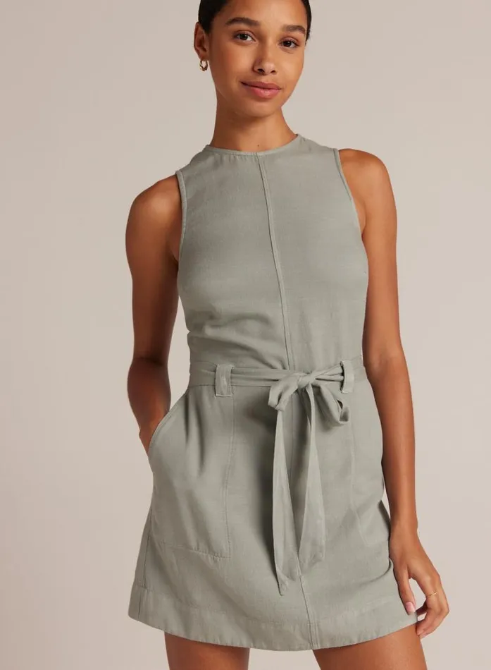 Fitted Zip Back Dress 8211 Sage Oasis Women Bella Dahl Mini Dresses