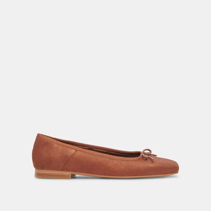 Flats and Loafers Women Dolce Vita Anisa Wide Ballet Flats Copper Metallic Suede Flats and Loafers Women Dolce Vita Anisa Wide Ballet Flats Copper Metallic Suede