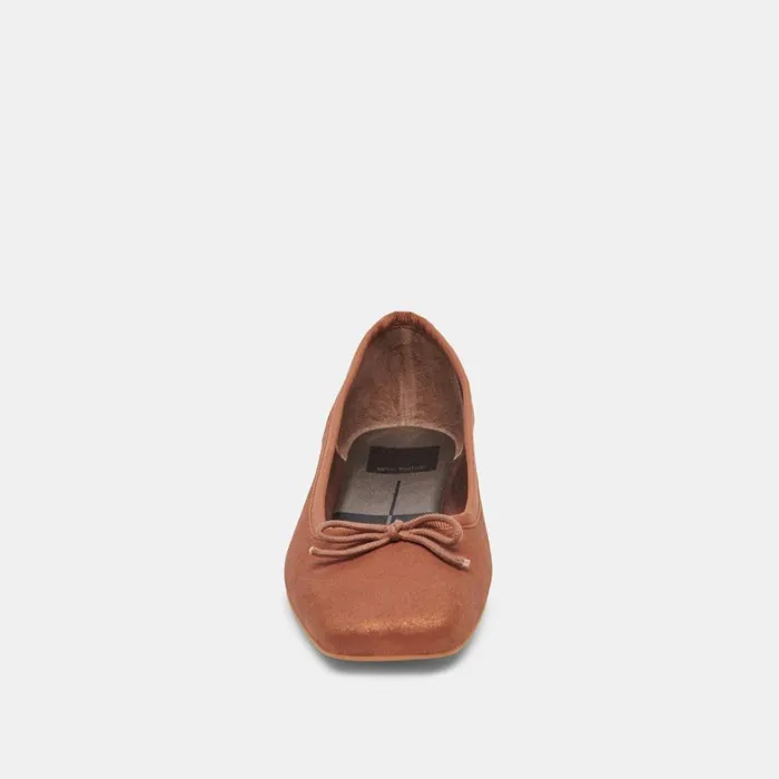 Flats and Loafers Women Dolce Vita Anisa Wide Ballet Flats Copper Metallic Suede
