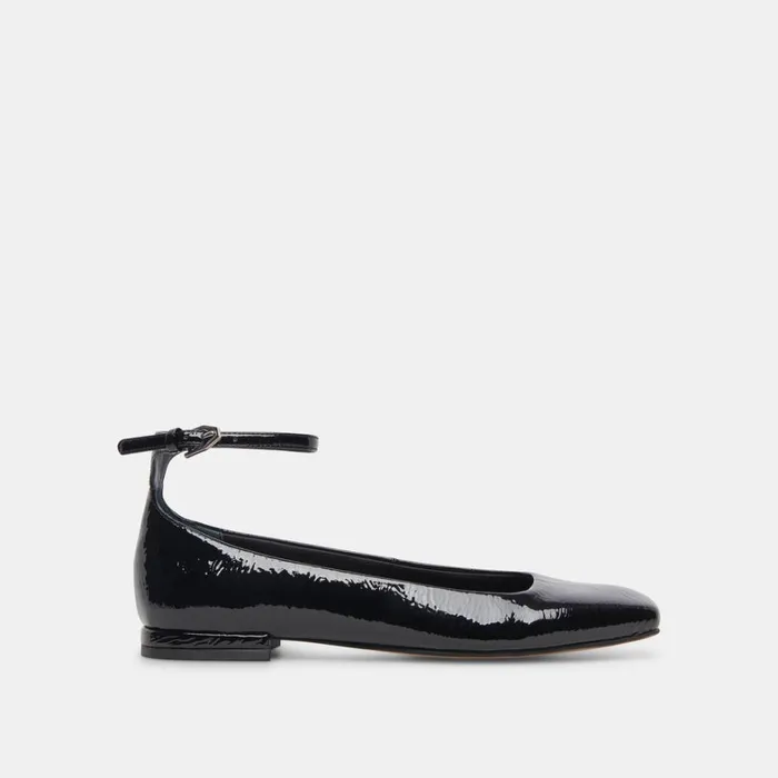Flats and Loafers Women Dolce Vita Ashya Ballet Flats Midnight Crinkle Patent Flats and Loafers Women Dolce Vita Ashya Ballet Flats Midnight Crinkle Patent