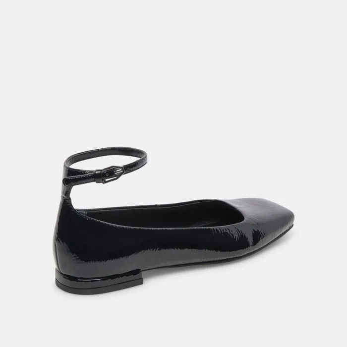 Flats and Loafers Women Dolce Vita Ashya Ballet Flats Midnight Crinkle Patent