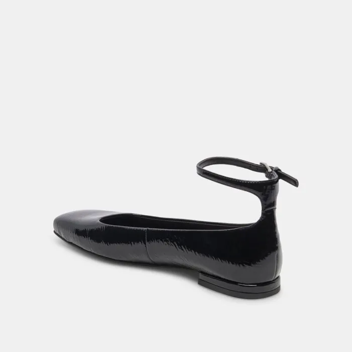 Flats and Loafers Women Dolce Vita Ashya Ballet Flats Midnight Crinkle Patent