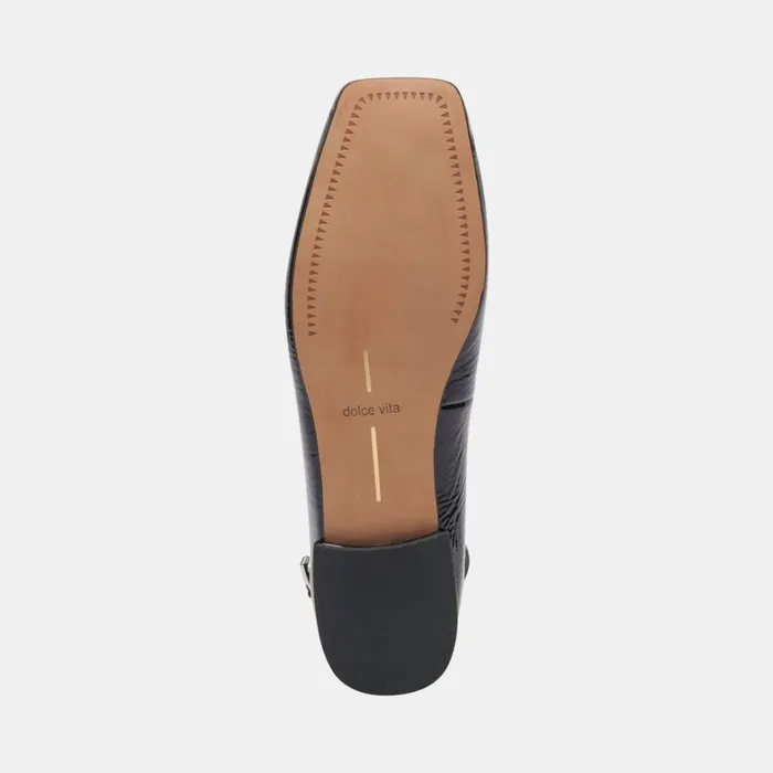 Flats and Loafers Women Dolce Vita Ashya Ballet Flats Midnight Crinkle Patent