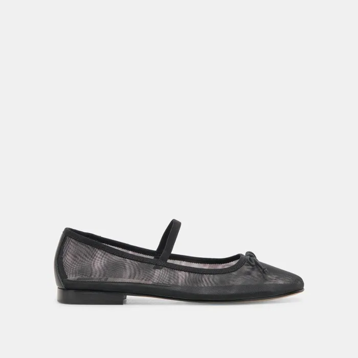 Flats and Loafers Women Dolce Vita Cadel Ballet Flats Onyx Mesh