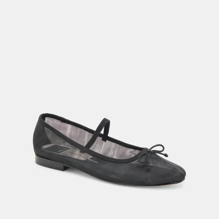 Flats and Loafers Women Dolce Vita Cadel Ballet Flats Onyx Mesh