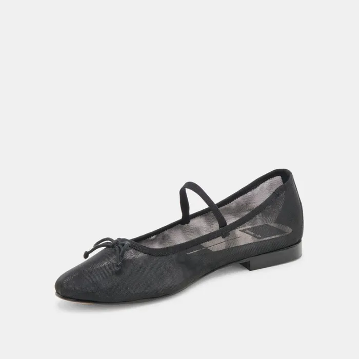 Flats and Loafers Women Dolce Vita Cadel Ballet Flats Onyx Mesh