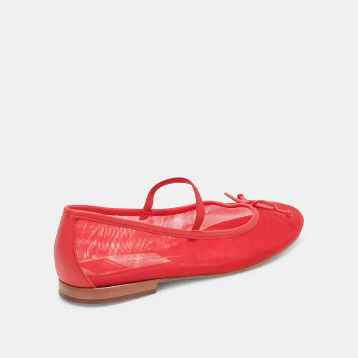 Flats and Loafers Women Dolce Vita Cadel Ballet Flats Red Mesh