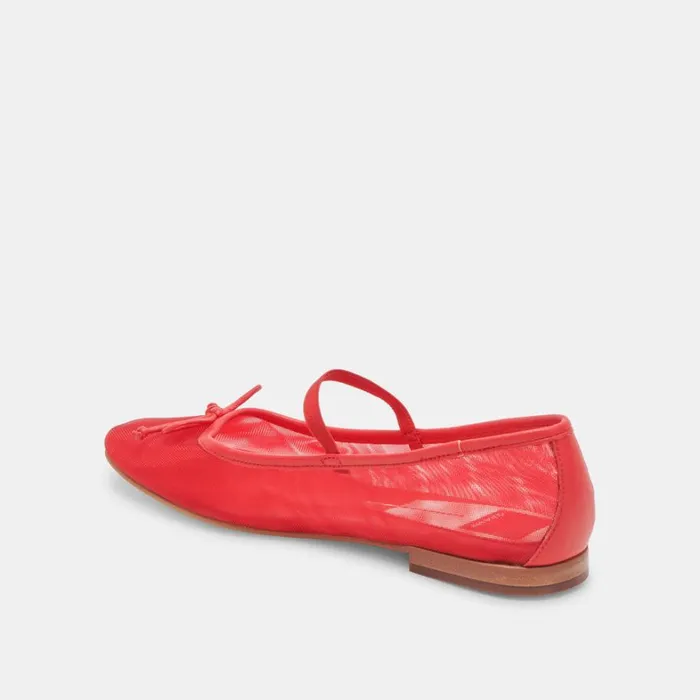 Flats and Loafers Women Dolce Vita Cadel Ballet Flats Red Mesh