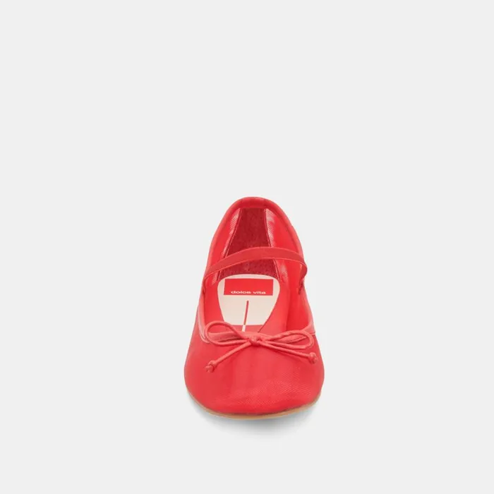 Flats and Loafers Women Dolce Vita Cadel Ballet Flats Red Mesh