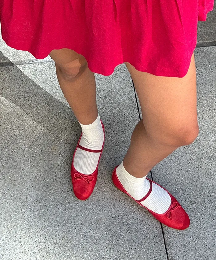 Flats and Loafers Women Dolce Vita Cadel Ballet Flats Red Mesh