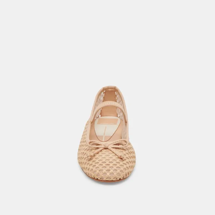 Flats and Loafers Women Dolce Vita Carin Raffia Ballet Flats Lt Natural Raffia