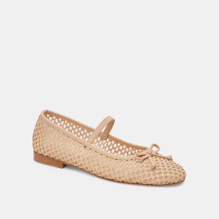 Flats and Loafers Women Dolce Vita Carin Raffia Ballet Flats Lt Natural Raffia