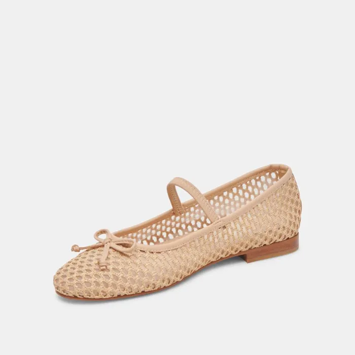 Flats and Loafers Women Dolce Vita Carin Raffia Ballet Flats Lt Natural Raffia