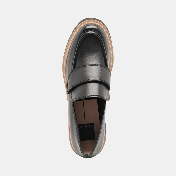 Flats and Loafers Women Dolce Vita Halona Loafers Onyx Leather