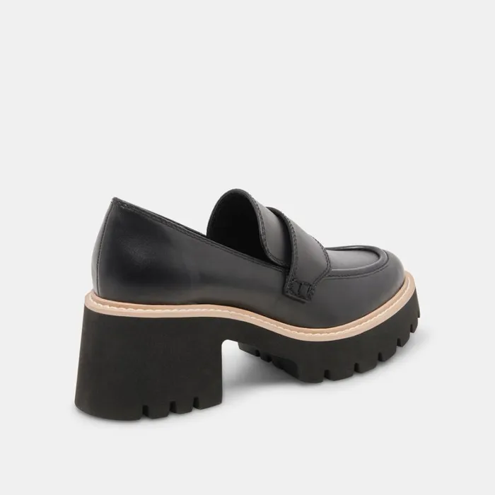 Flats and Loafers Women Dolce Vita Halona Loafers Onyx Leather