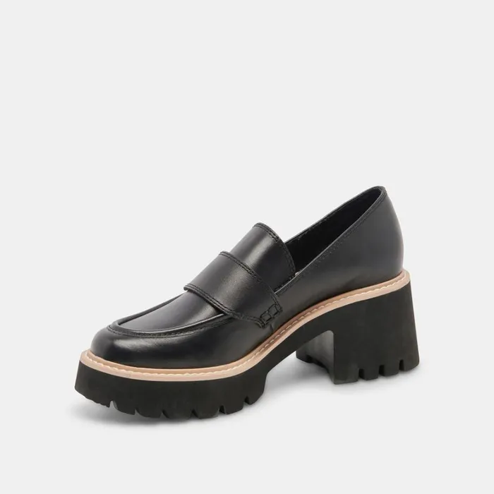 Flats and Loafers Women Dolce Vita Halona Loafers Onyx Leather
