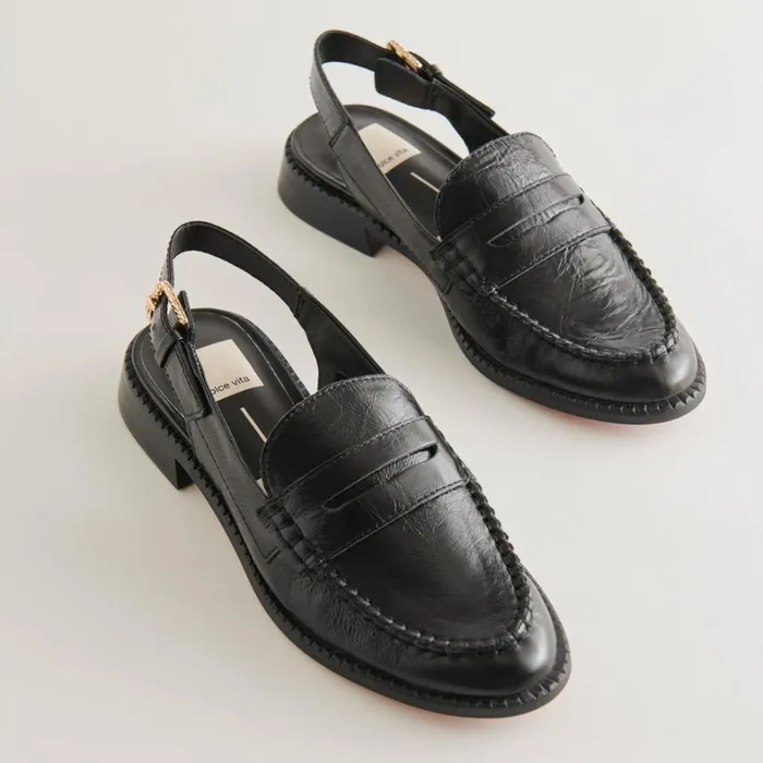 Flats and Loafers Women Dolce Vita Hardi Loafers Midnight Crinkle Patent