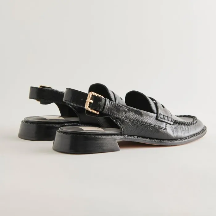 Flats and Loafers Women Dolce Vita Hardi Loafers Midnight Crinkle Patent