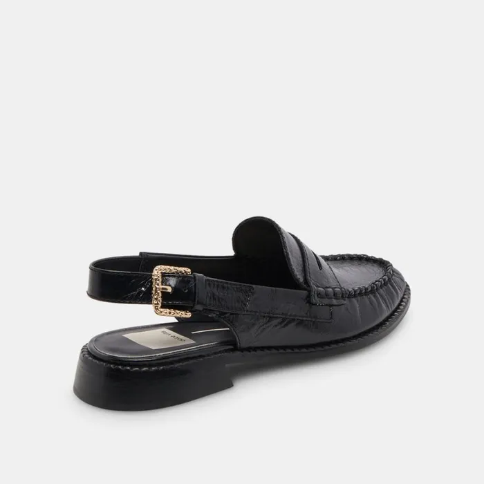 Flats and Loafers Women Dolce Vita Hardi Loafers Midnight Crinkle Patent
