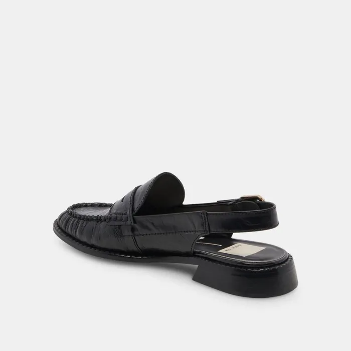 Flats and Loafers Women Dolce Vita Hardi Loafers Midnight Crinkle Patent