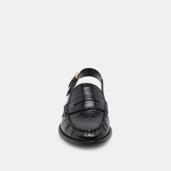 Flats and Loafers Women Dolce Vita Hardi Loafers Midnight Crinkle Patent