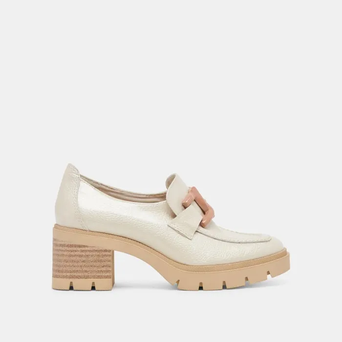 Flats and Loafers Women Dolce Vita Harold Heels Ivory Patent Leather