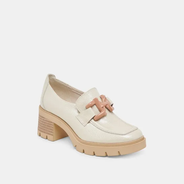 Flats and Loafers Women Dolce Vita Harold Heels Ivory Patent Leather