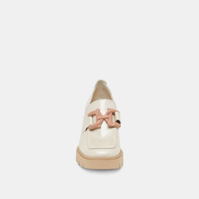 Flats and Loafers Women Dolce Vita Harold Heels Ivory Patent Leather
