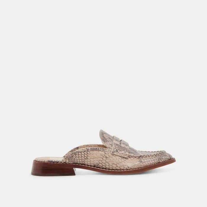 Flats and Loafers Women Dolce Vita Havan Loafers Sand Snake Embossed