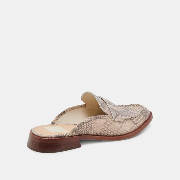 Flats and Loafers Women Dolce Vita Havan Loafers Sand Snake Embossed