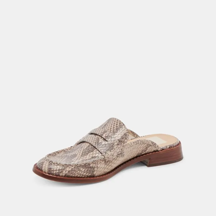 Flats and Loafers Women Dolce Vita Havan Loafers Sand Snake Embossed