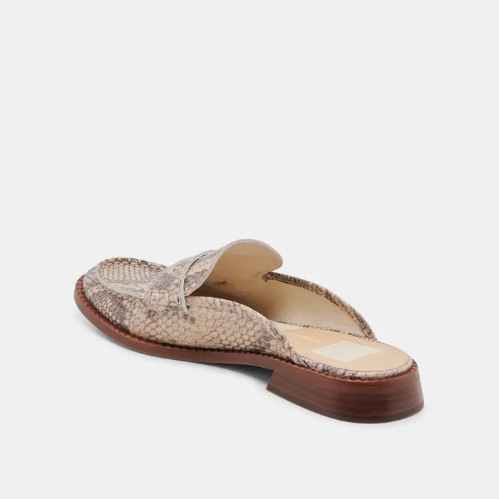 Flats and Loafers Women Dolce Vita Havan Loafers Sand Snake Embossed