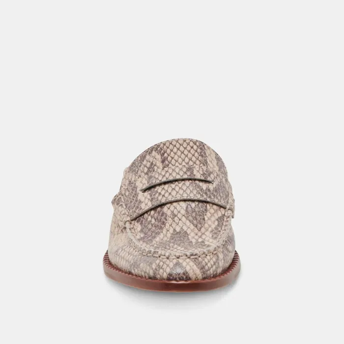 Flats and Loafers Women Dolce Vita Havan Loafers Sand Snake Embossed